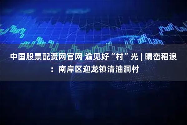 中国股票配资网官网 渝见好“村”光 | 晴峦稻浪 ：南岸区迎龙镇清油洞村